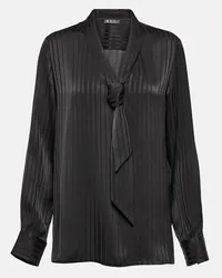 Loro Piana Camicia Kya in jacquard di seta Nero