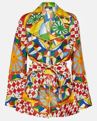 Dolce & Gabbana Camicia pigiama in twill di seta Multicolore