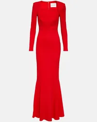 Roland Mouret Abito lungo in cady Rosso