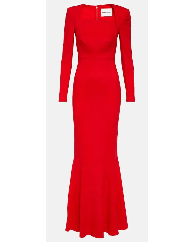 Roland Mouret Abito lungo in cady Rosso