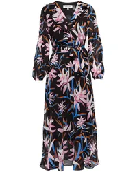 Diane von Furstenberg Abito midi Jaxson in crêpe con stampa Nero