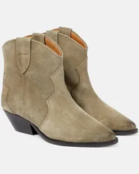 Isabel Marant Stivaletti texani Dewina in suede Marrone