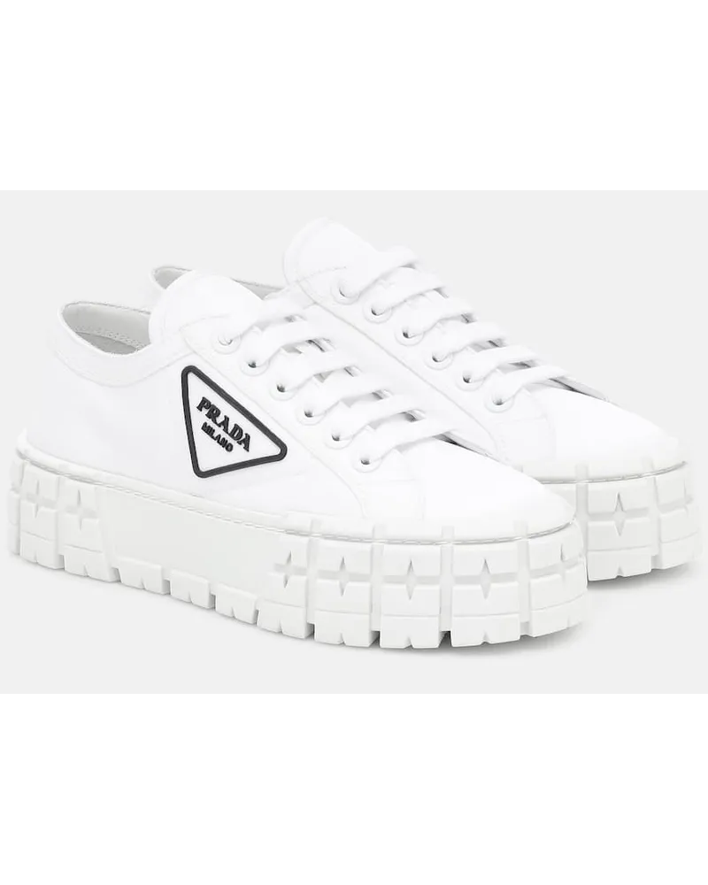 Prada Sneakers Wheel in gabardine Bianco