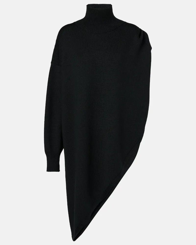 Alaïa AlaÃ¯a Dolcevita asimmetrico in lana Nero
