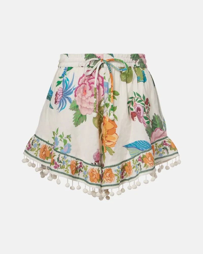 FARM Rio Shorts Sweet Bloom in cotone Bianco
