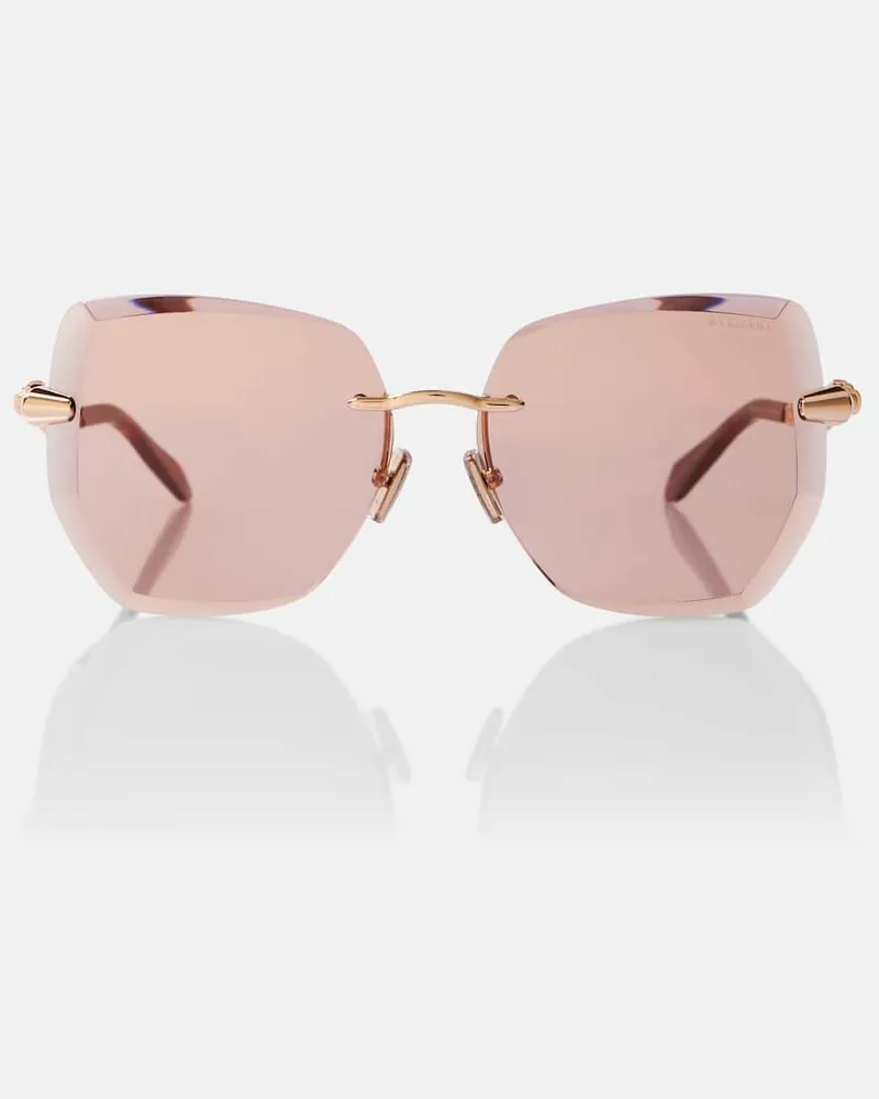 Bulgari Occhiali da sole oversize Serpenti Viper Rosa