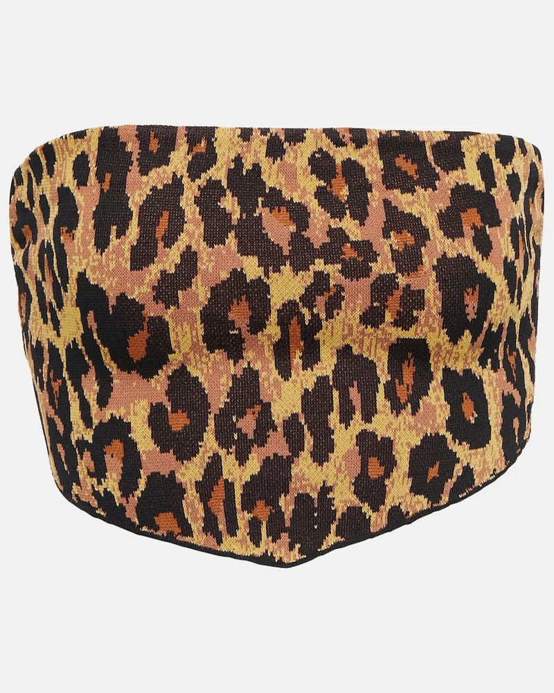 STAUD Top Shane in foulard leopardato Multicolore