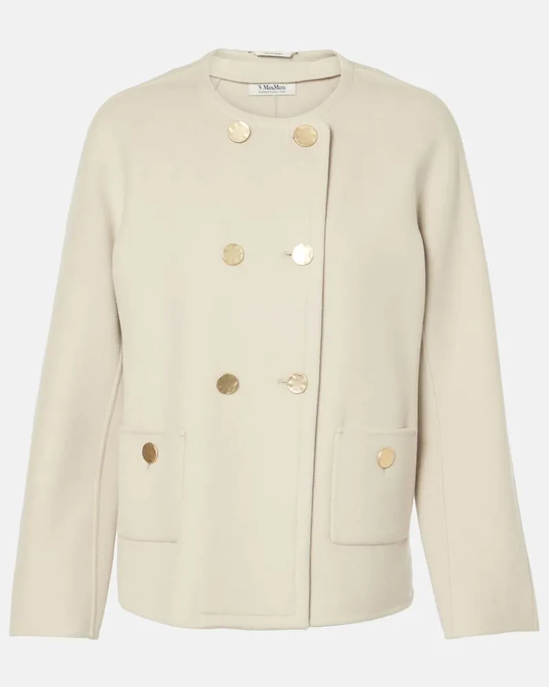 Max Mara Caban Samantha in lana vergine Bianco