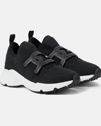 TOD'S Sneakers Kate in maglia stretch e pelle Nero