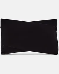 Christian Louboutin Clutch Loubitwist Small in velluto Nero