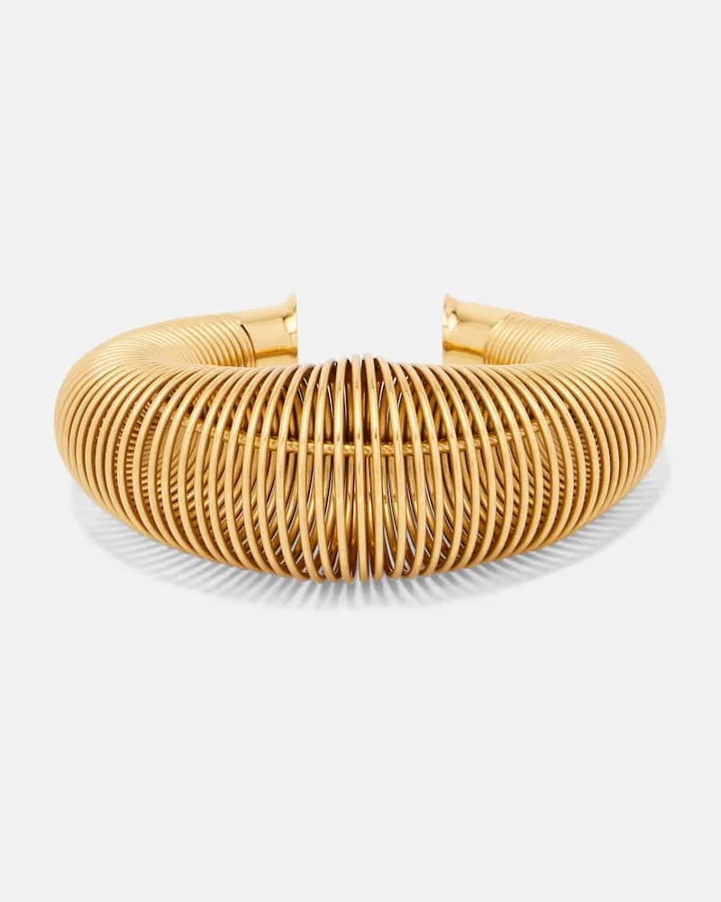 Alaïa AlaÃ¯a Bracciale rigido con logo Oro