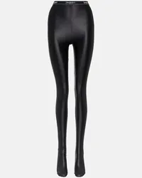 Saint Laurent Leggings con logo Nero