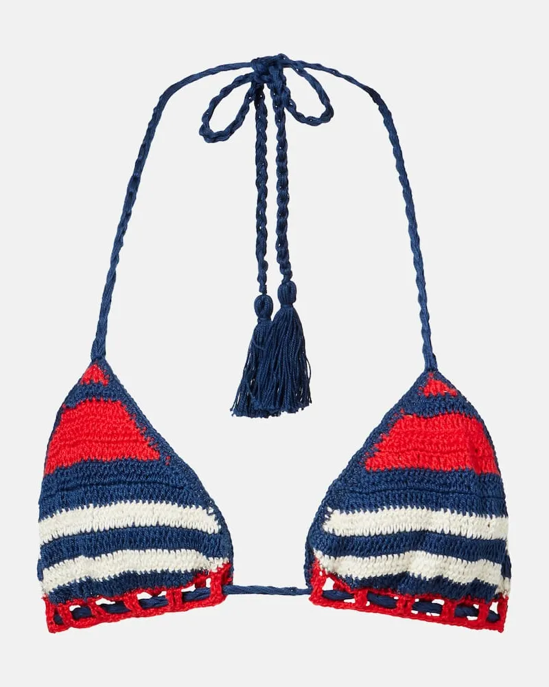 Anna Kosturova Top bikini Gabrielle in crochet di cotone Multicolore
