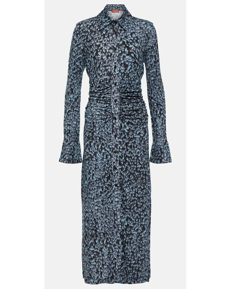 Altuzarra Abito chemisier Claudia con stampa Blu