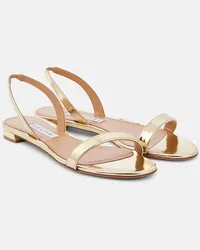 Aquazzura Sandali in pelle metallizzata Oro