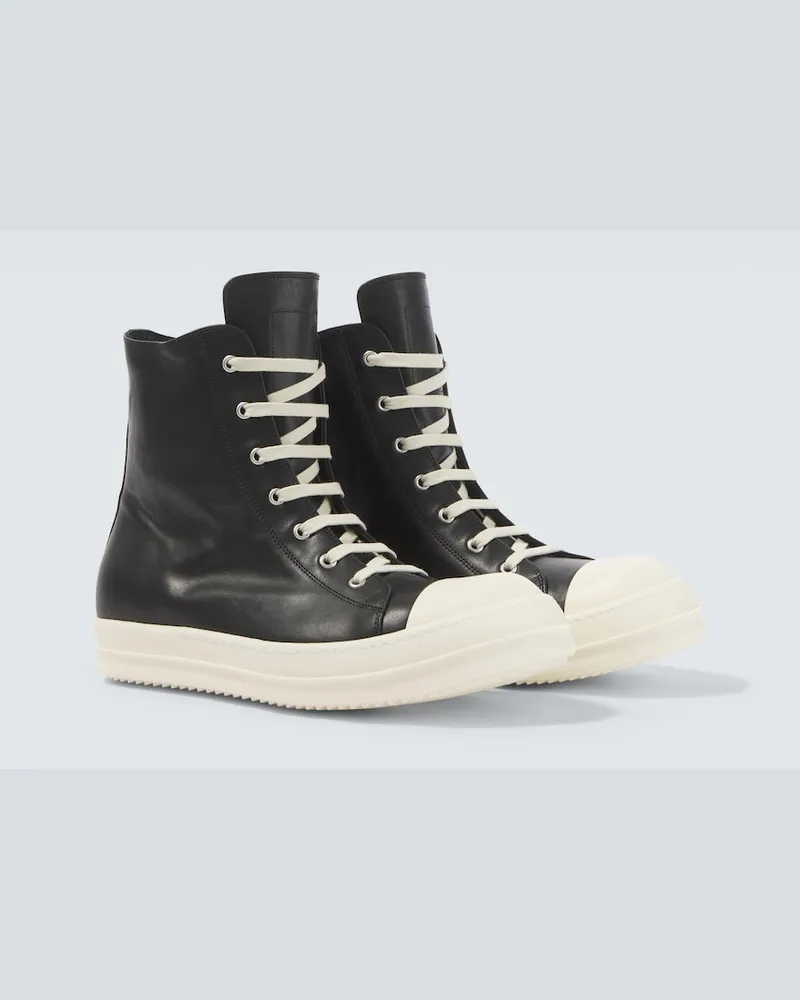 Rick Owens Sneakers alte Jumbolace in pelle Nero