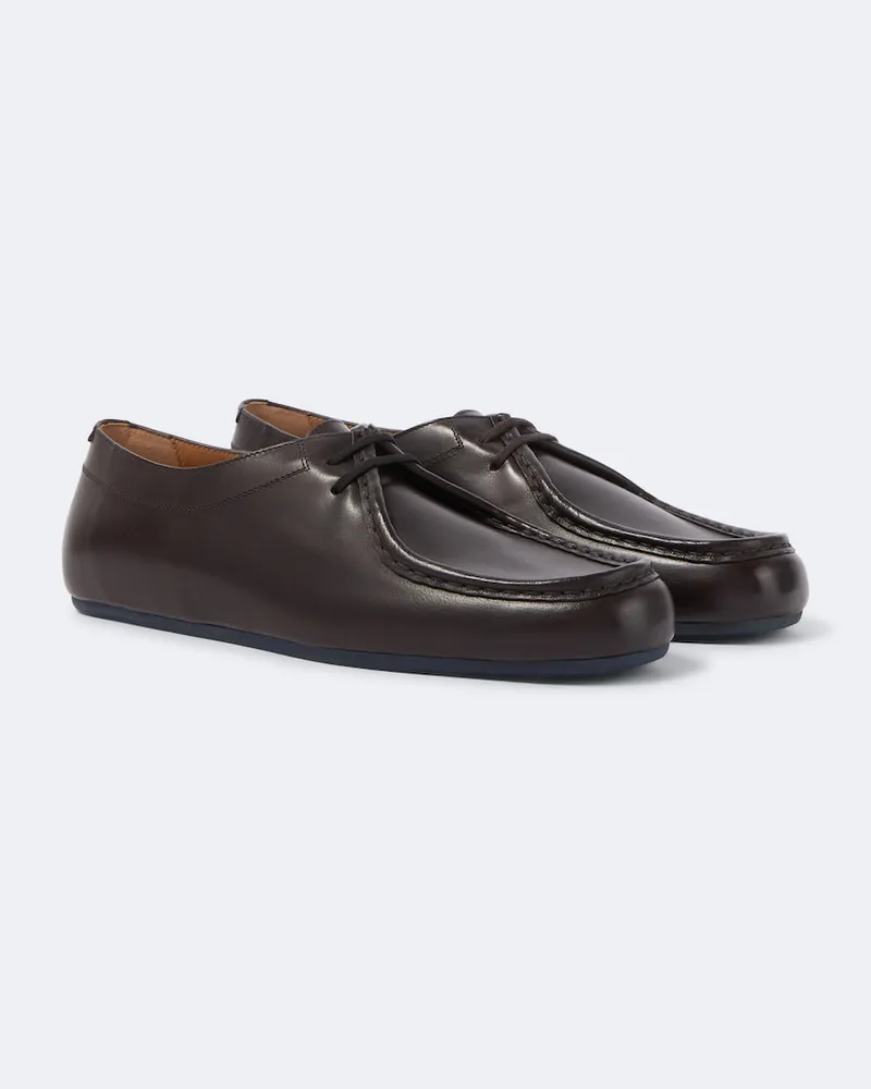 Jil Sander Scarpe stringate Hood in pelle Marrone