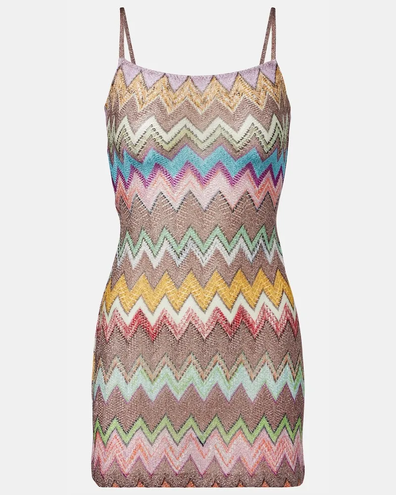 Missoni Abito corto con lamÃ© a zig zag Multicolore