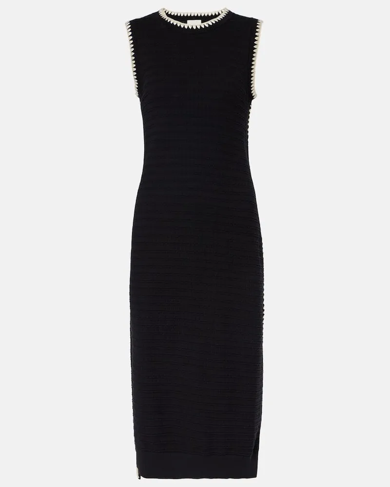 Varley Abito midi Dwight in cotone Nero