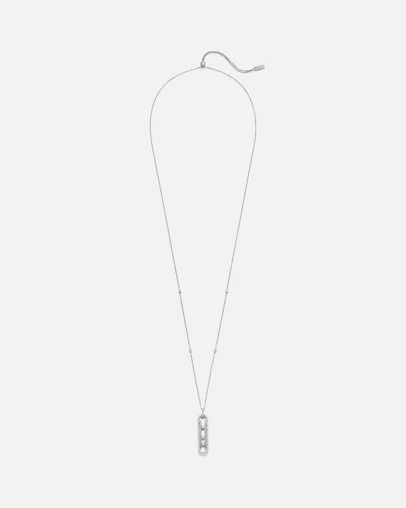 Messika Collana Move 10th in oro bianco 18kt con diamanti Argento