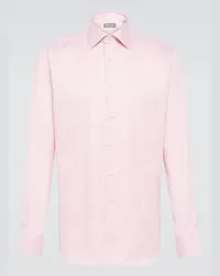 Canali Camicia in popeline di cotone Rosa