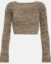 Chloé Chloé Pullover cropped in misto cashmere Multicolore