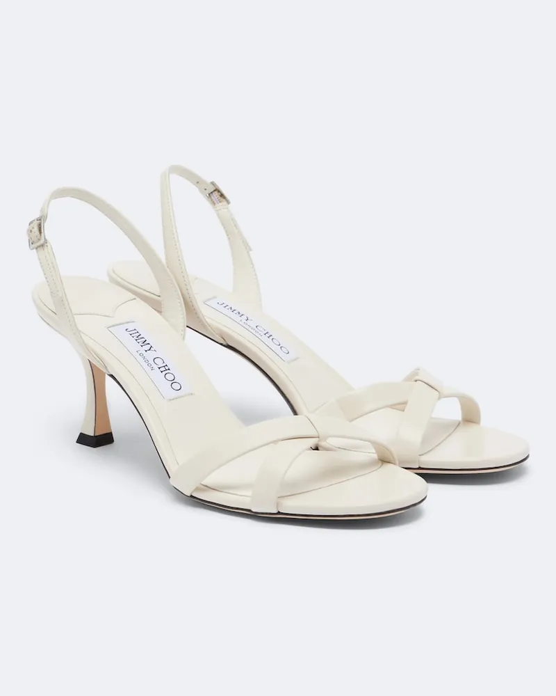 Jimmy Choo Sandali slingback Elsy in pelle Bianco