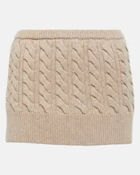 Christopher Esber Minigonna in lana e cashmere Beige