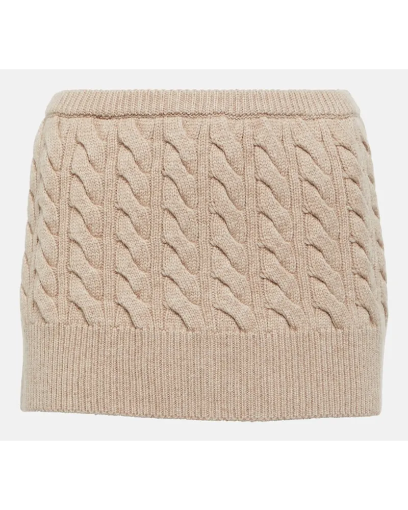 Christopher Esber Minigonna in lana e cashmere Beige