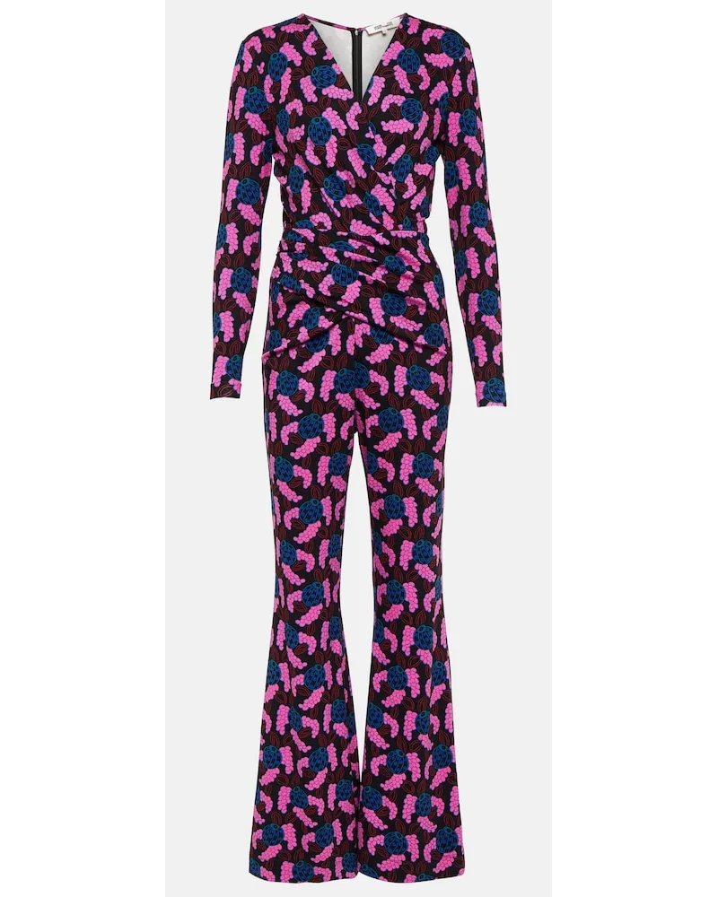 Diane von Furstenberg Jumpsuit Ursula in jersey con stampa Multicolore