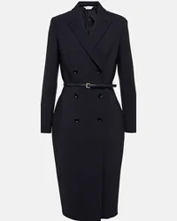 Max Mara Abito midi Califfo in misto lana Blu