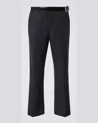 Prada Pantaloni in gabardine di lana Nero