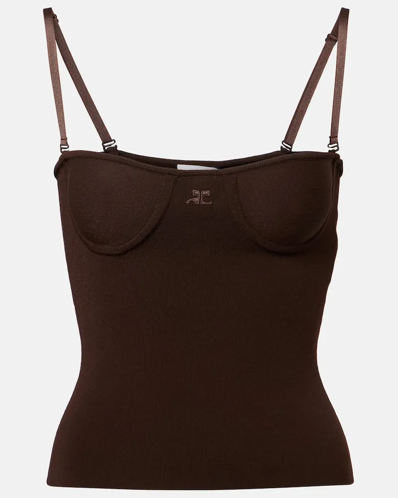 Courrèges CourrÃ¨ges Tank top logo Marrone