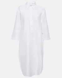 Max Mara Abito midi Quincy in misto cotone Bianco