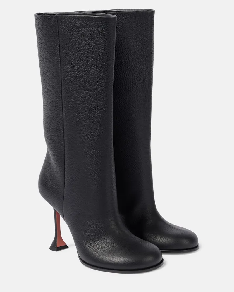 Amina Muaddi Stivali Liya 95 in pelle Nero