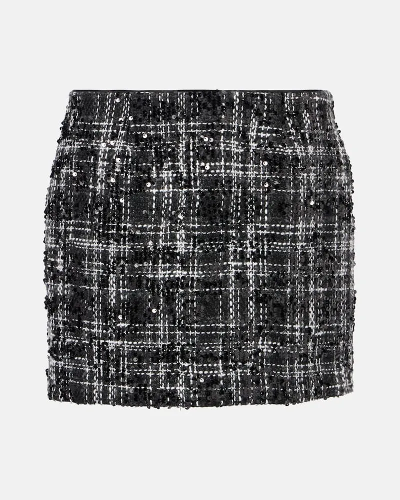 ROTATE Birger Christensen Minigonna in bouclÃ© con paillettes Nero