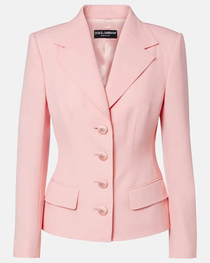 Dolce & Gabbana Giacca in misto lana Rosa