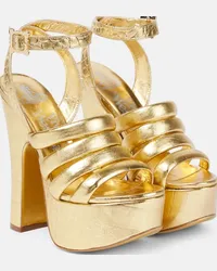 Vivienne Westwood Sandali con plateau Britney in pelle Oro