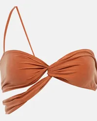 Jacquemus Top a fascia Le Bandeau Espelho Arancione