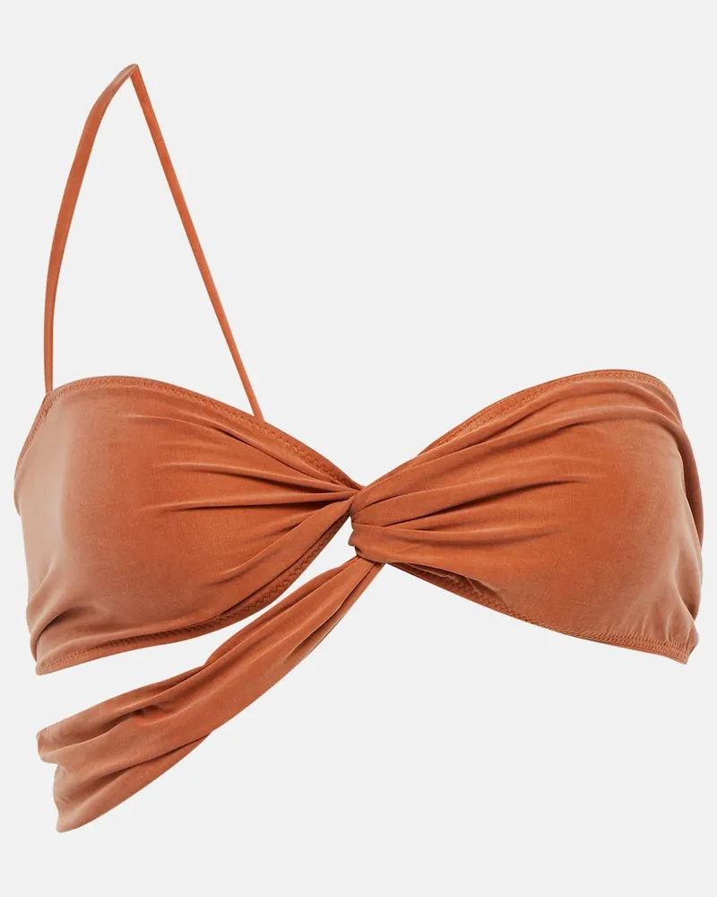 Jacquemus Top a fascia Le Bandeau Espelho Arancione