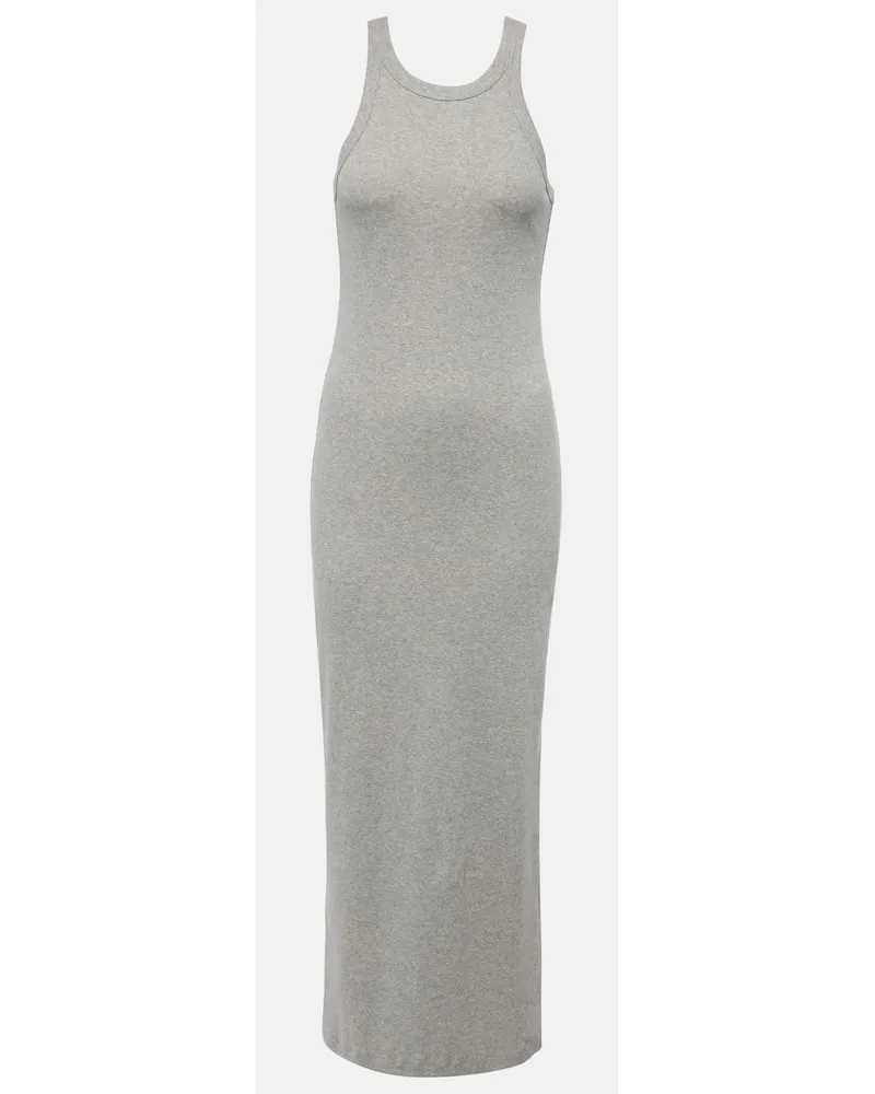Totême Abito midi in jersey di misto cotone Grigio