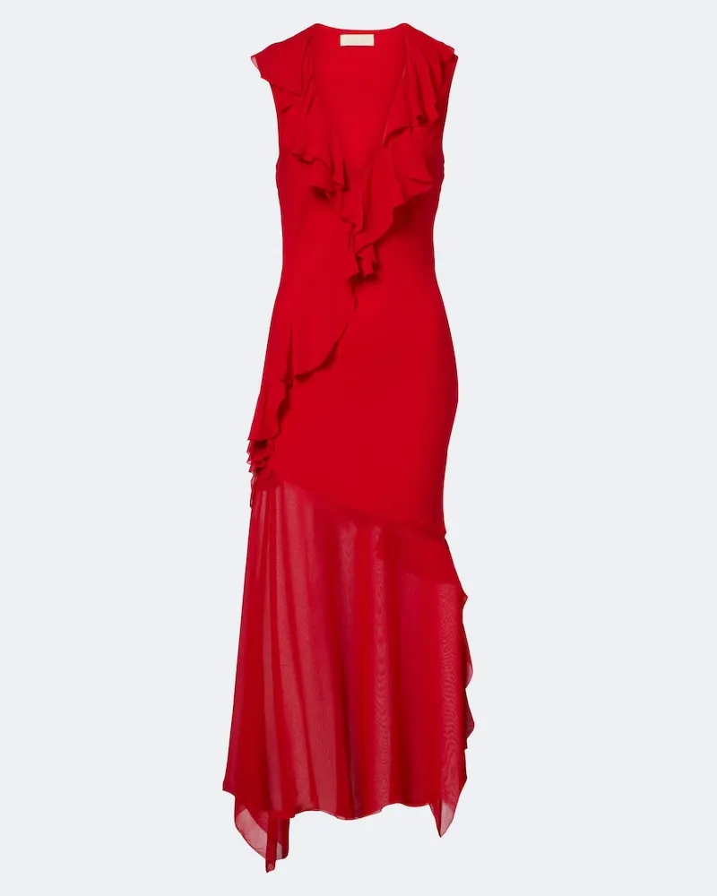De La Vali Abito midi Baila in georgette Rosso