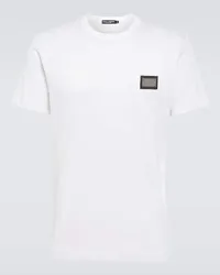 Dolce & Gabbana T-shirt in cotone con logo Bianco