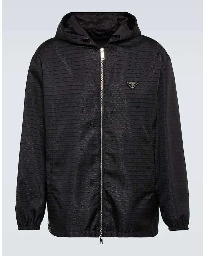 Prada Giacca in Re-Nylon Nero