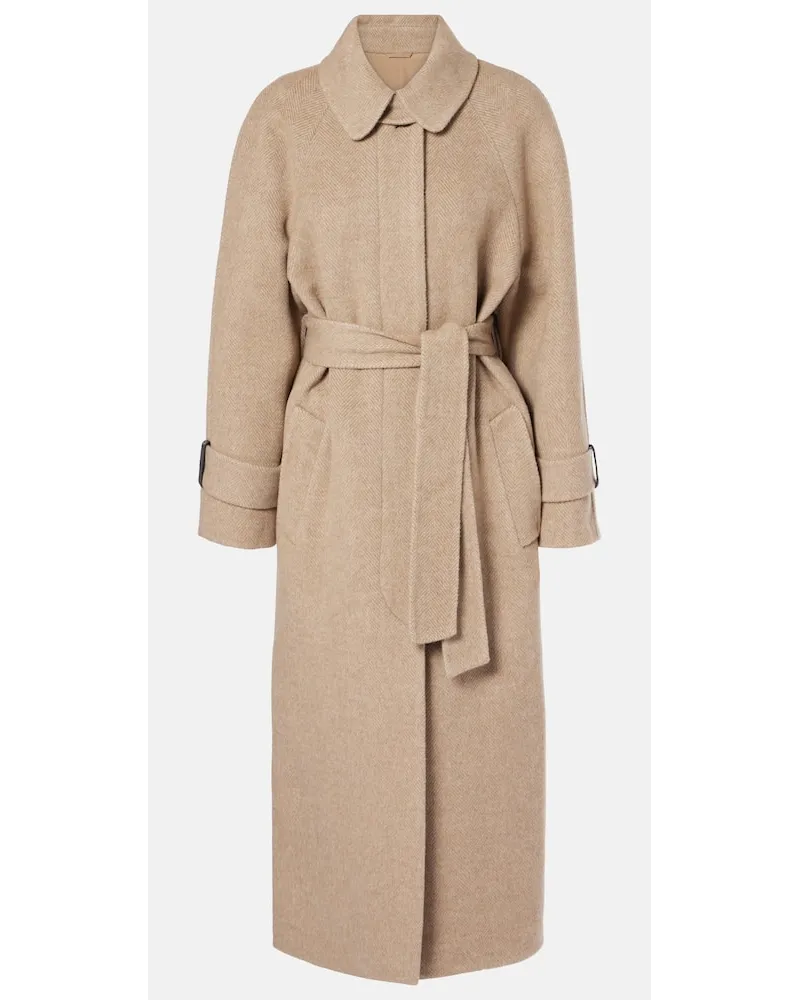 Brunello Cucinelli Soprabito in lana e cashmere Marrone