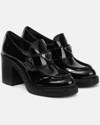 Prada Pumps mocassino Chocolate in vernice Nero