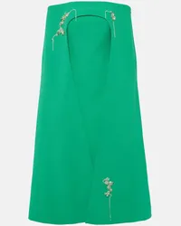 Safiyaa Abito midi Rowan Manorel con scollo bardot Verde