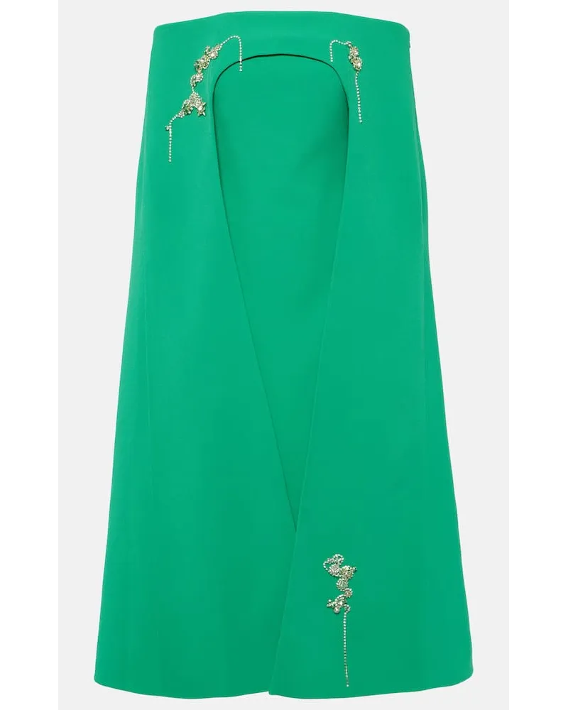 Safiyaa Abito midi Rowan Manorel con scollo bardot Verde