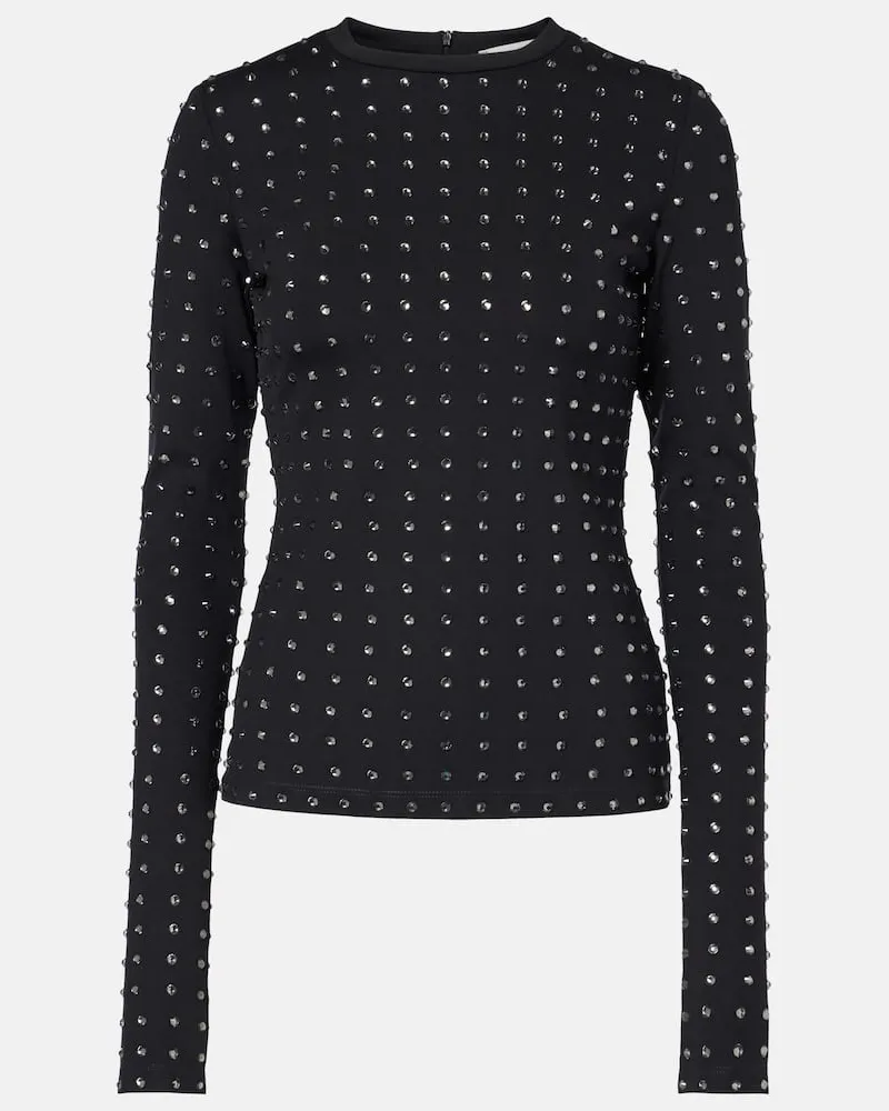 SPORTMAX Top Negus con cristalli Nero