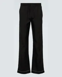 Prada Pantaloni in seta Nero